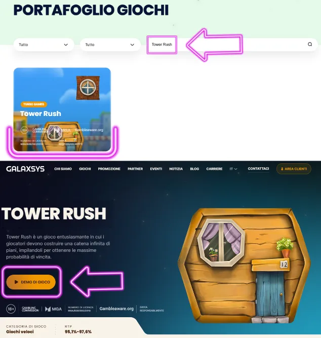 Trova Tower Rush nel catalogo
